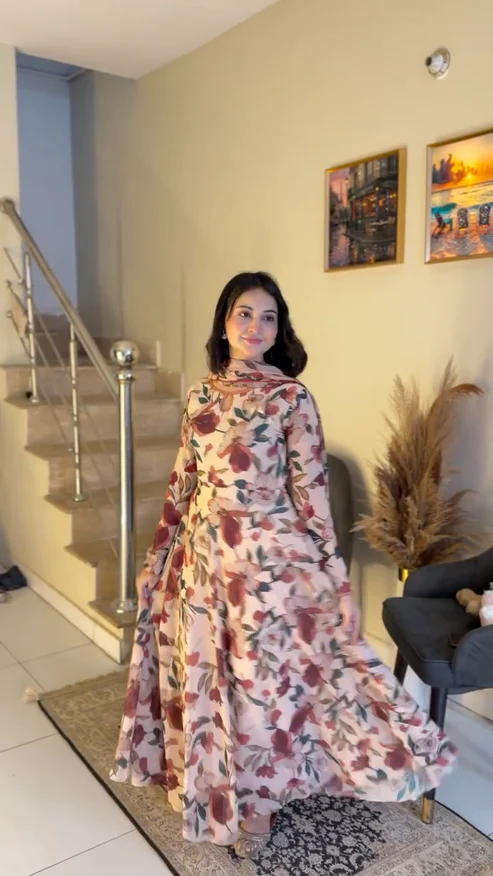Calico flowers dress (FRT-74) - Image 3